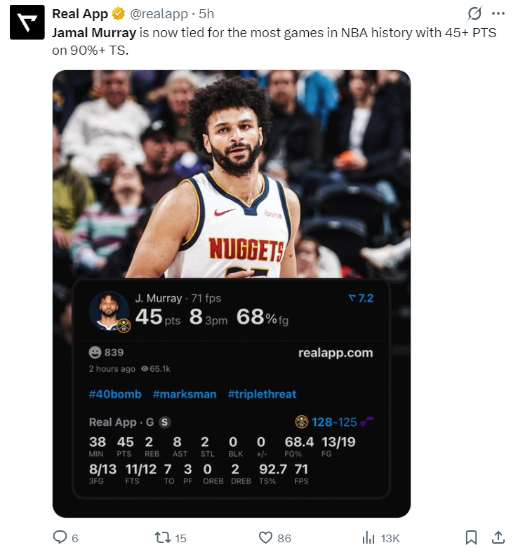 世俱杯-穆雷狂轰45分连刷四纪录！近三战109分势头猛烈 阿帅：他扛起球队